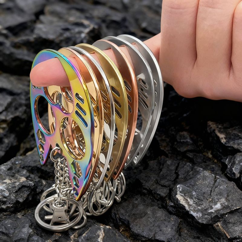 Schlagring aus Zinklegierung, Vierfinger-Schlagring, 7,6 * 5,5 * 0,24 cm, geeignet für Selbstverteidigung und professionellen Kampf_voghion.com
