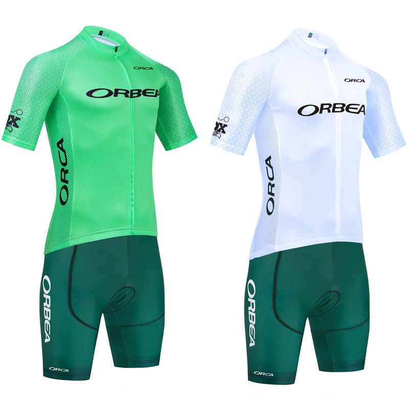 2025, Radsport-Set, Vert, Radtrikot, Team ORBEA ORCA, Fahrradtrikot, Träger, Shorts, Anti-Stragen, Ropa Ciclismo, Fahrrad-Maillot-Kleidung_voghion.com
