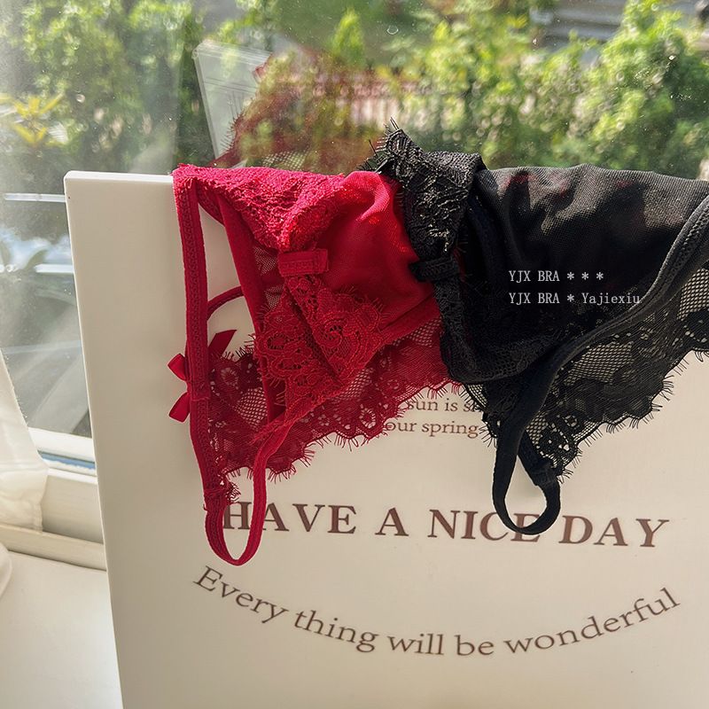 LuvBox French Romantic ~ Mutandine triangolari sottili traspiranti in stile puro desiderio, sexy ed estivo, in pizzo, per donna_voghion.com