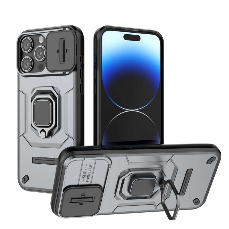 Skydekamera Lens beskyttelsescover til iPhone 15 Pro Max 14 Plus 14 Pro 13 Pro Max Metal Finger Ring Spænde Bilholder_voghion.com