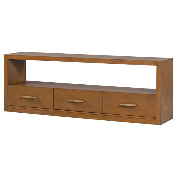 Mirod Stylish TV Stand With Ample Storage,Classic Design With Three Drawers And Spacious Surface,Minimalist Metal Handles,Versatile As TV Console Or_voghion.com