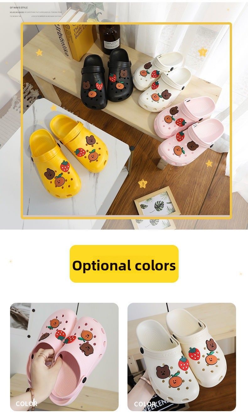 New Clogs Summer Outdoor Korean Style Internet Celebrity Sandals Closed-Toe Beach Women's Shoes_voghion.com