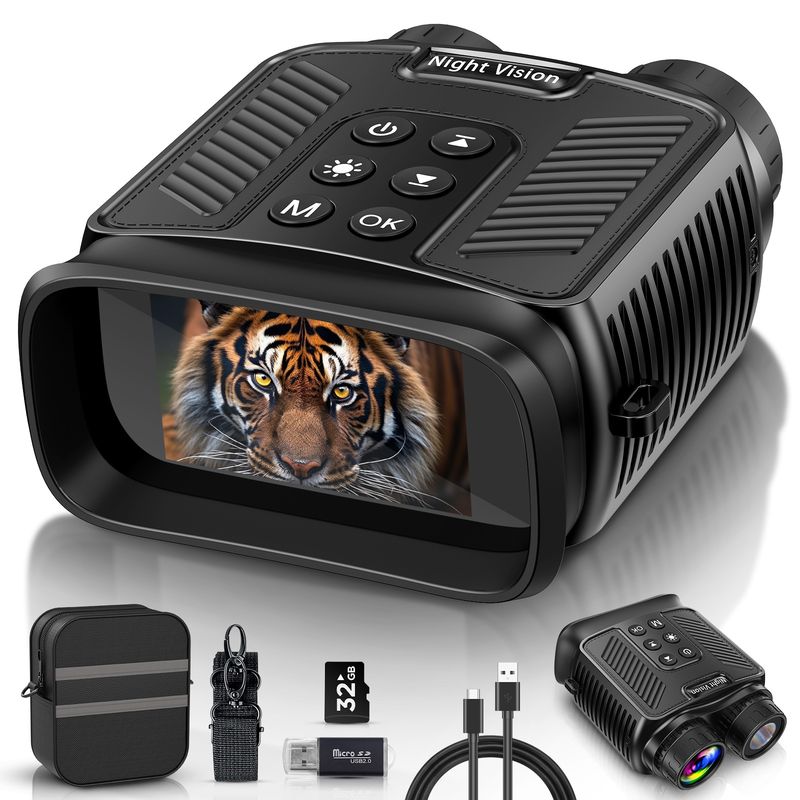 Neu 2,5 K HD Nachtsichtkamera Video Dual Lens Infrarot Outdoor Vogelbeobachtung Tragbares digitales Fernglas_voghion.com