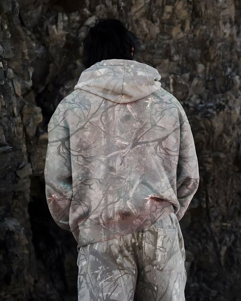 Men's Camouflage Hoodie Jogger Set - Winter Autumn Spring Running Gym Fitness Workout Tracksuit With Cotton Lining_voghion.com