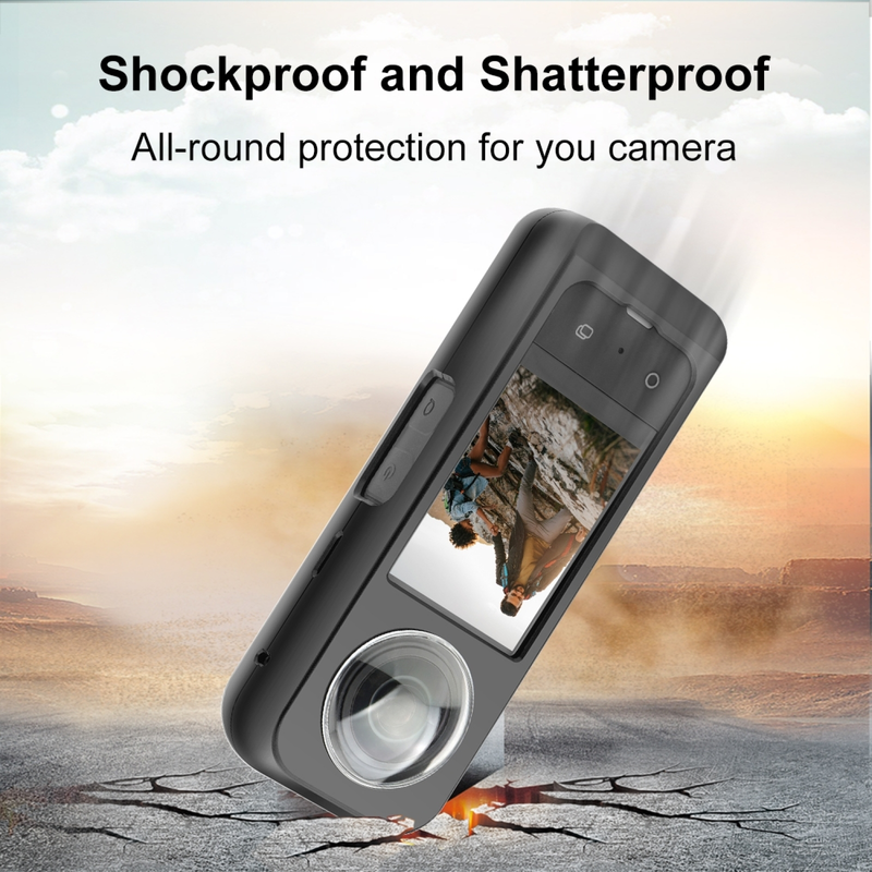 PULUZ New Aluminum Alloy Case For Insta360 X3 Metal Protective Cage Rig Housing Frame With Lens Protector For Insta360 X3_voghion.com