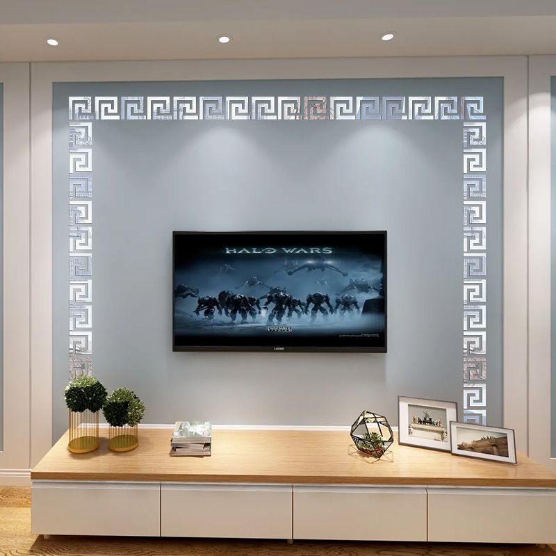 Hot selling Acryl Spitze Tailleband selbstklebend 3D Spigel Sticker Hannergrond Foyer Wanddekoratioun Fousslinn_voghion.com