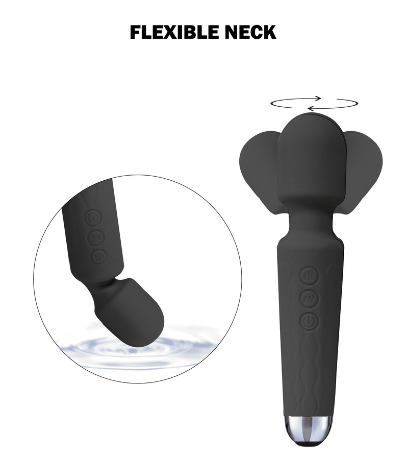 Massaggiatore a bacchetta Centerel con vibratore, 8 velocità e 20 modalità di vibrazione, massaggiatore personale, giocattoli sessuali per adulti per donne, nero_voghion.com