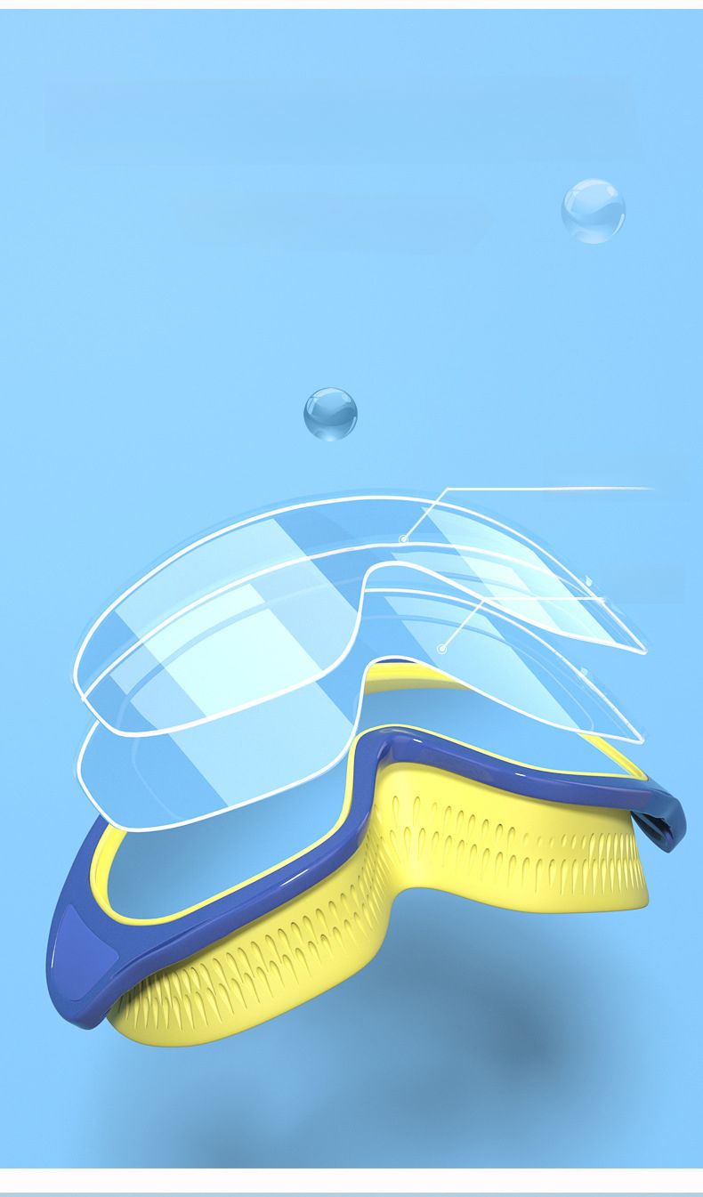 Youyou Kinderzwembril voor jongens en meisjes, waterdicht, anti-condens, groot montuur, professionele duikbril_voghion.com