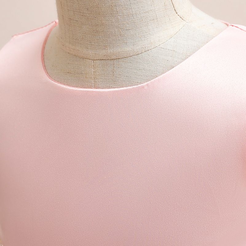 Mère et enfants nouvelle arrivée robe pour enfants robe longue fille de fleur jupe en maille de mariage défilé pour enfants européens et américains robe de soirée piano_voghion.com