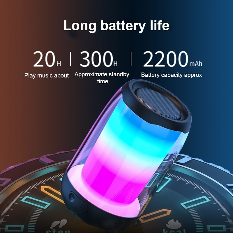 P4 LED Portable Bluetooth sans fil basse étanche haut-parleur extérieur Support AUX/TF carte/USB (blanc)_voghion.com