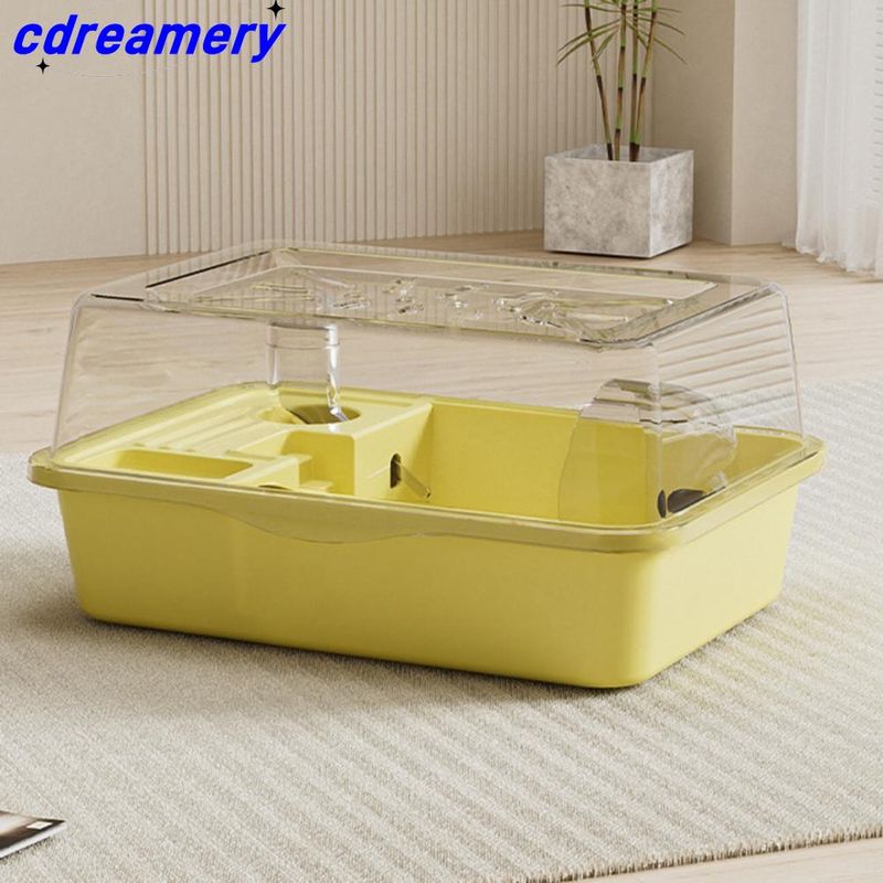 Transparent Hamster Cage Kid-friendly Hamster Enclosure Spacious Double Layer Hamster Cage With Top Opening For Small For Bunny_voghion.com