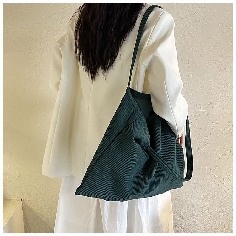 Borsa da donna in velluto a coste 2025, nuova moda, grande capacità, borsa a tracolla, borsa da pendolare_voghion.com