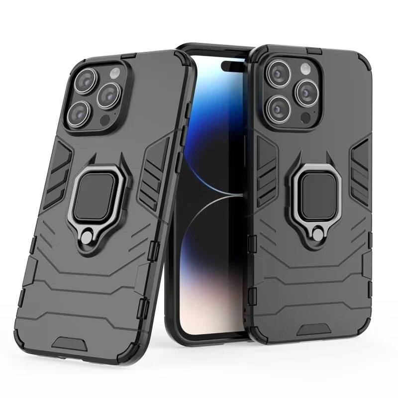 Armadura a prueba de golpes para 15 Pro Max 15Pro iphone15 Plus Soporte magnético para automóvil Anillo de cubierta trasera para iPhone 15ProMax Funda de teléfono_voghion.com