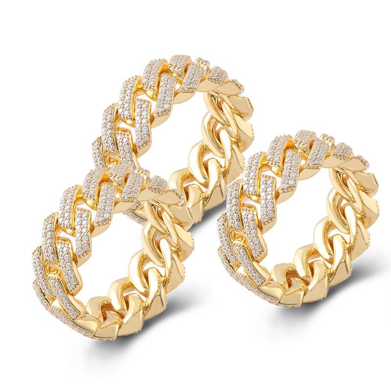 Hip-Hop Personality Moissanite Fashion Light Luxury High-End Cuban Style Men's Ring_voghion.com