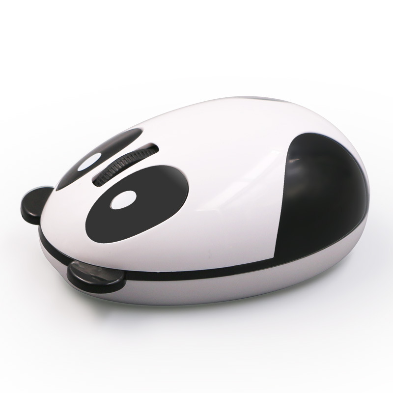 Mini mysz z kreskówkową pandą i bezprzewodową ładowarką_voghion.com