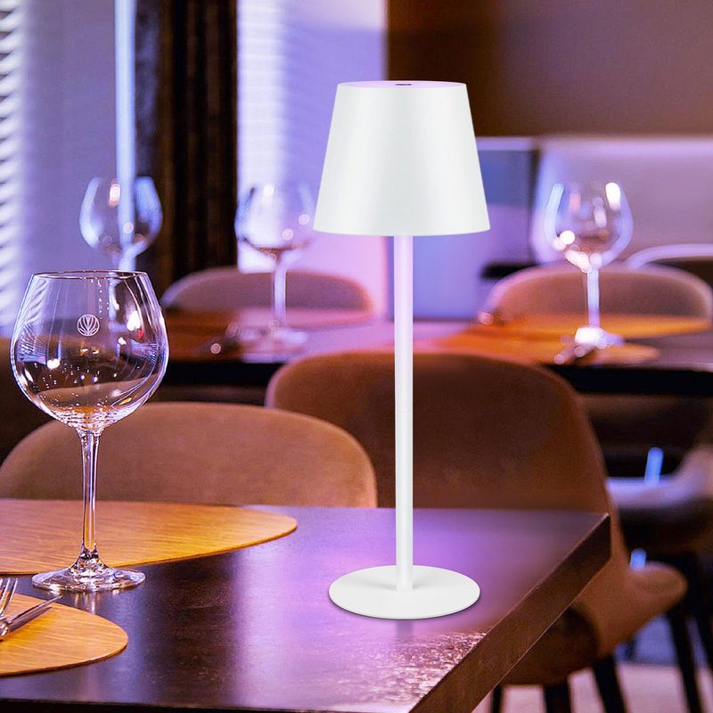 Glitzerlife Nachttischlampe Akku Tischlampe Led - Weiß Kabellos 2er Set 6 FarbenRGB Touch Dimmbar Tischleuchte Aufladbar Akkulampe Batterie USB Akkuleuchte_voghion.com