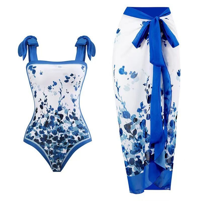 bikini Spa Resort Plus Size Vintage Print One-piece Bikini For Women_voghion.com