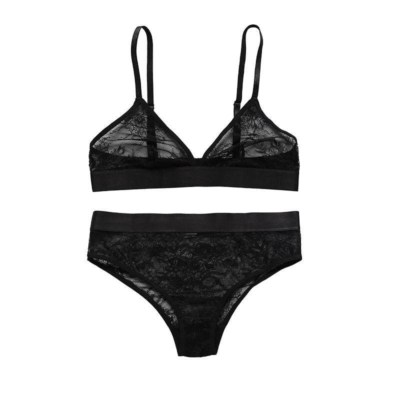 set intimo, pizzo femminile, set reggiseno push-up ultrasottile, trasparente e confortevole per donna senza ferretti_voghion.com