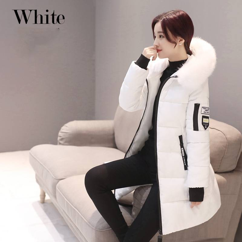 Women's Clothing fashion mid length cotton coat women large size slim hooded jacket women cotton coat_voghion.com