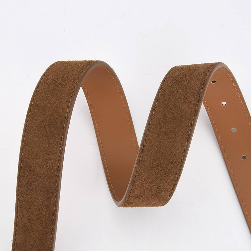 Oval English Leather Belt Women's Frosted Suede Premium Sense Hundred Pants Decorative Belt_voghion.com
