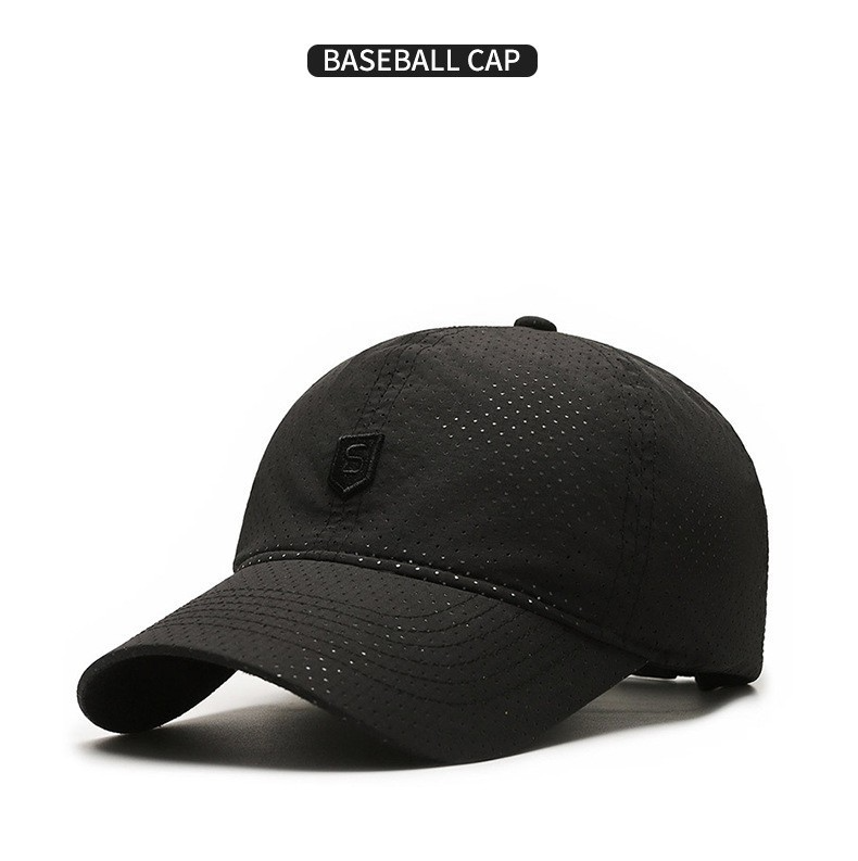 Moški klobuki, klobuk za pomlad in poletje, hitro sušeča perforirana zračna baseball kapa za zunanjo uporabo, ultra lahka tekaška priložnostna kapa z račjim kljunom, moška priložnostna_voghion.com