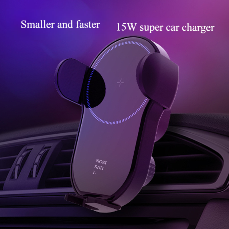 15W Fast Wireless Car Charger, Auto-Sensing Qi-Certified Charging Pad For IPhone & Android, Secure Mount & Anti-Slip Design, Elegant Black_voghion.com