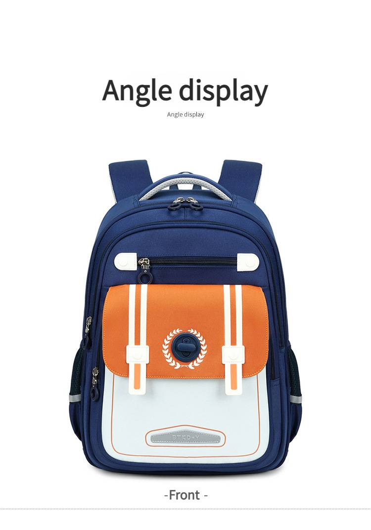 Translation: Primary School Student Backpack For 3-6th Grade, Unisex, Large Capacity, Breathable Children's Backpack With Dual Shoulder Straps._voghion.com
