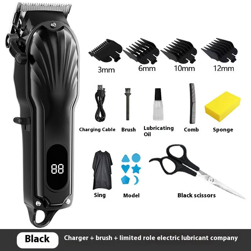 Professional Cordless Hair Clipper For Barbers - Rechargeable Hair Trimmer With Stainless Steel Blades, Adjustable Guide Combs, Quiet Motor_voghion.com