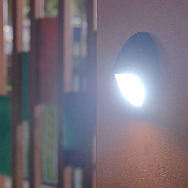 Luminária de parede solar de 10 LEDs, iluminação externa à prova d'água com luz quente/branca ajustável, ideal para iluminação de jardins, pátios e caminhos._voghion.com
