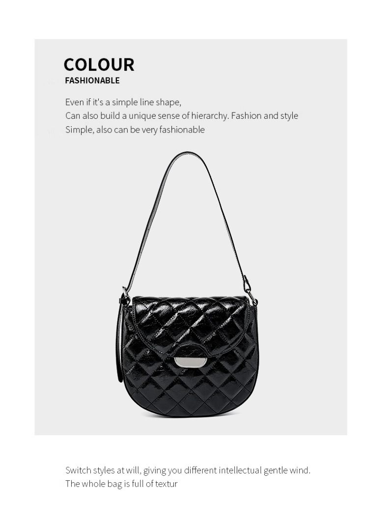 Borsa a tracolla trapuntata di lusso per donna - Borsa a tracolla in vera pelle, piccola borsa hobo a forma di naso con tracolla a catena_voghion.com