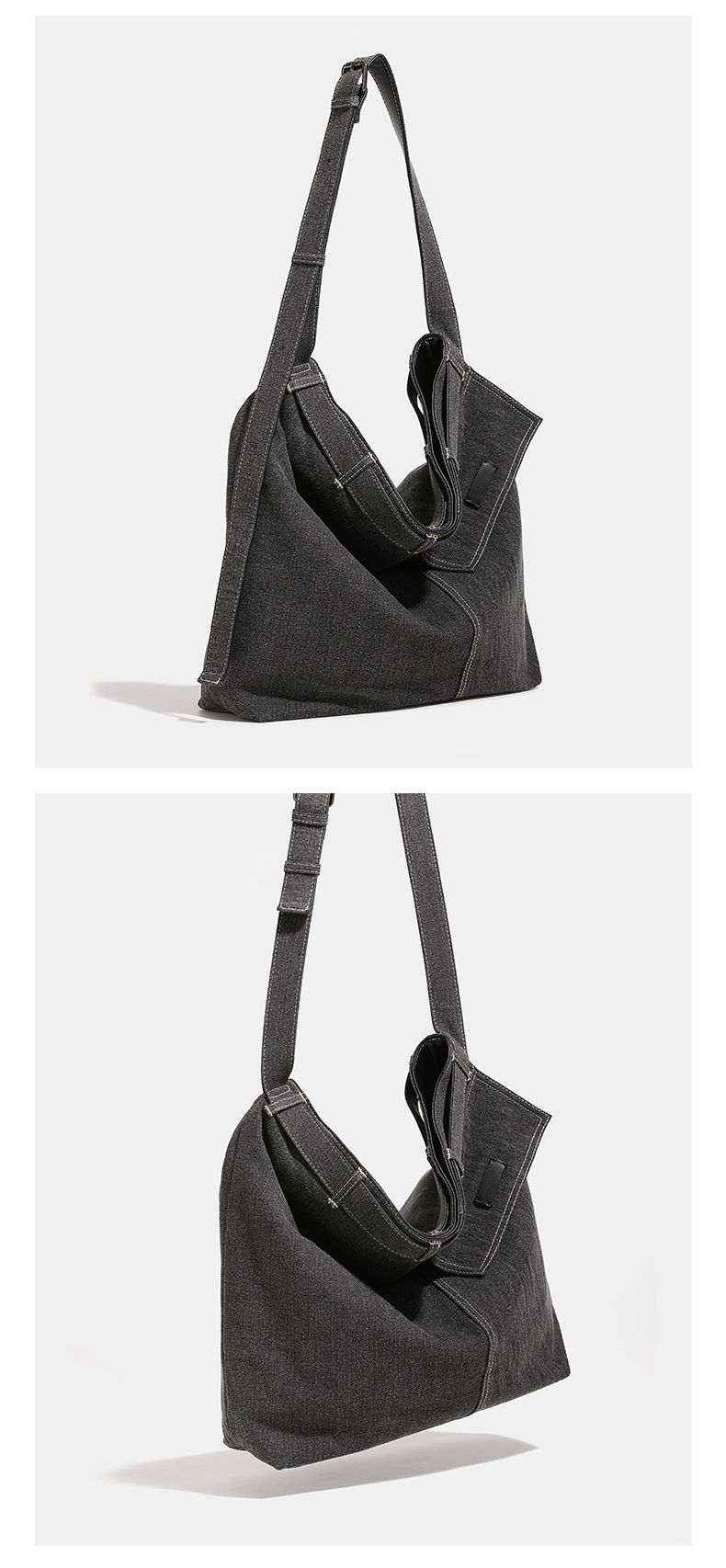 Bolsa transversal grande de outono e inverno, bolsa jeans, bolsa de ombro multifuncional American Hottie 2025, nova, Cento e Um_voghion.com