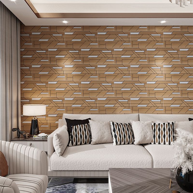 Mosaik-Holzmaserung, Aluminium-Kunststoffplatte, selbstklebend, wasserdicht, feuchtigkeitsbeständig, Hintergrundwand_voghion.com