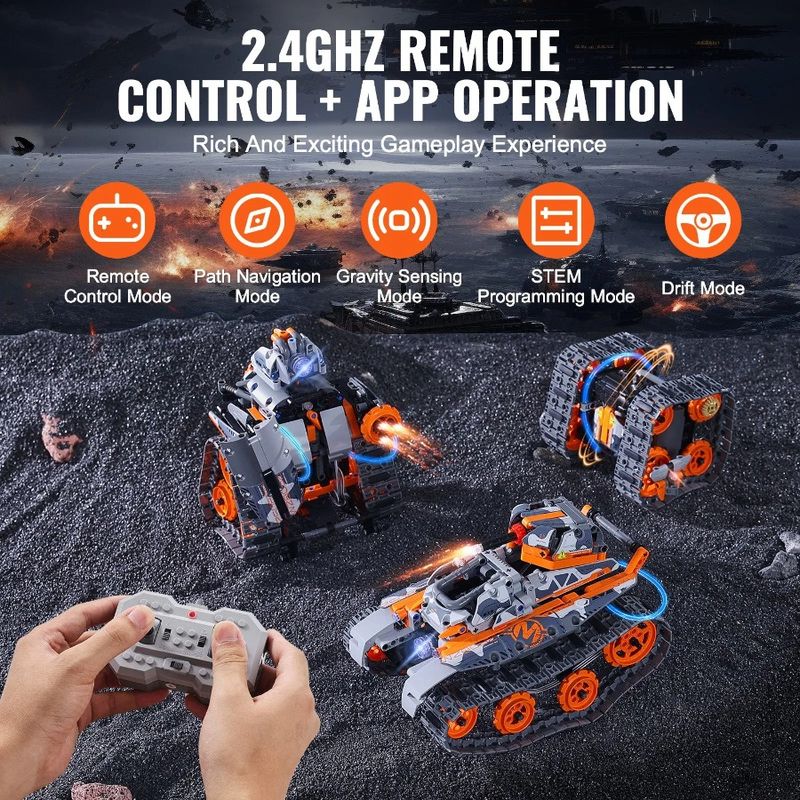And STEM App For Building 1 Car Control Robot 5 Toys 554 Remote In PCS_voghion.com