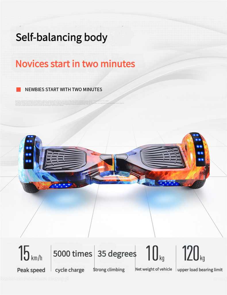 10-calowy samobalansujący samochodzik dla dorosłych, 7-calowy dwukołowy, inteligentny elektryczny samochodzik balansujący z kierownicą dla dzieci w wieku 7-12 lat_voghion.com