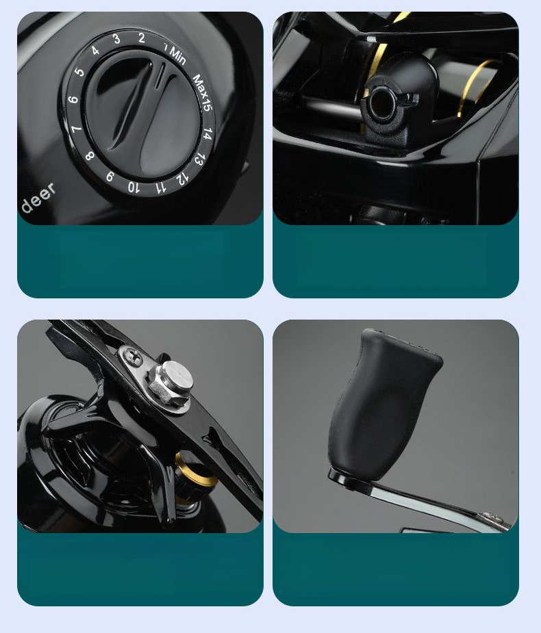 New Lure Set Carbon Fiber Ultra-light Fishing Black Fish Beginner Entry Single Rod Straight Handle Baitcasting Reel_voghion.com