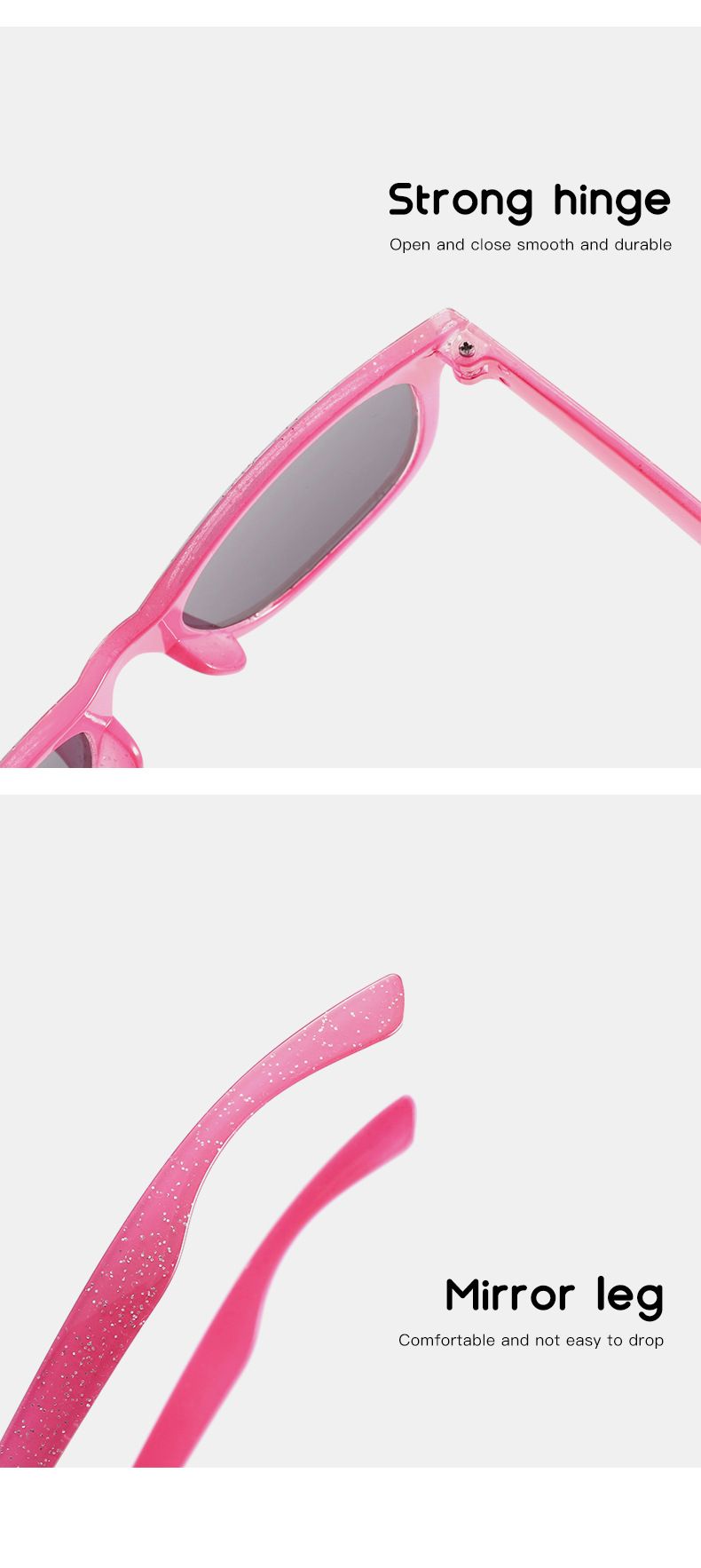 2024 nuovi fantastici occhiali da sole quadrati lucidi colorati per bambini ragazze trendy alla moda occhiali da sole carini occhiali per bambini_voghion.com