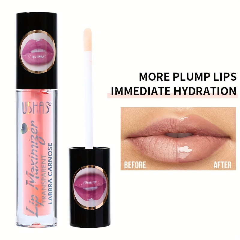 USHAS Brilho Nutritivo, Hidratante de Longa Duração, Esmalte Transparente, Mel para Lábios, Copo Não Permanece_voghion.com