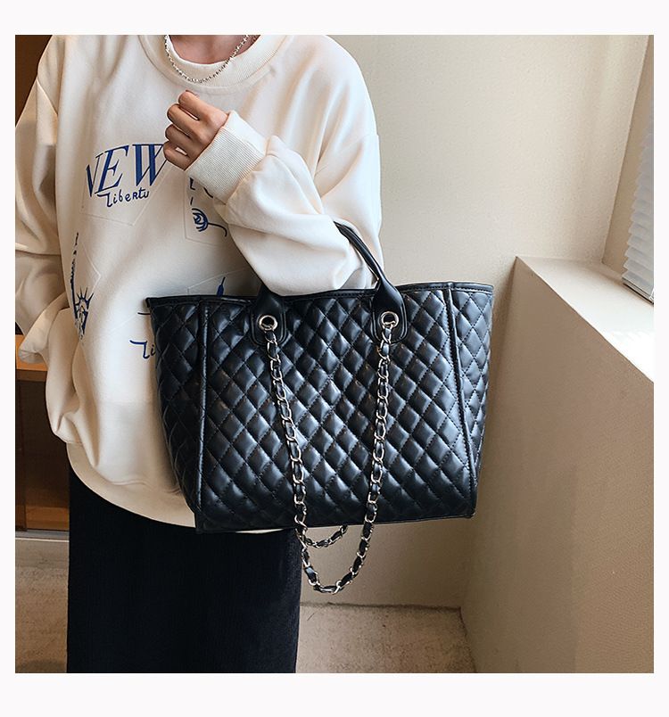 Women's Handbag Diamond Gott Bag Women's Large Capacity Tote Chain Bag Shoulder Bag_voghion.com