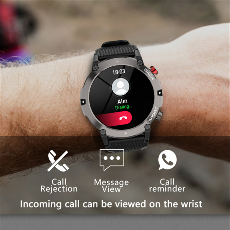 C21 Smart Watch da uomo con Bluetooth e chiamata, fitness tracker, 5 ATM_voghion.com