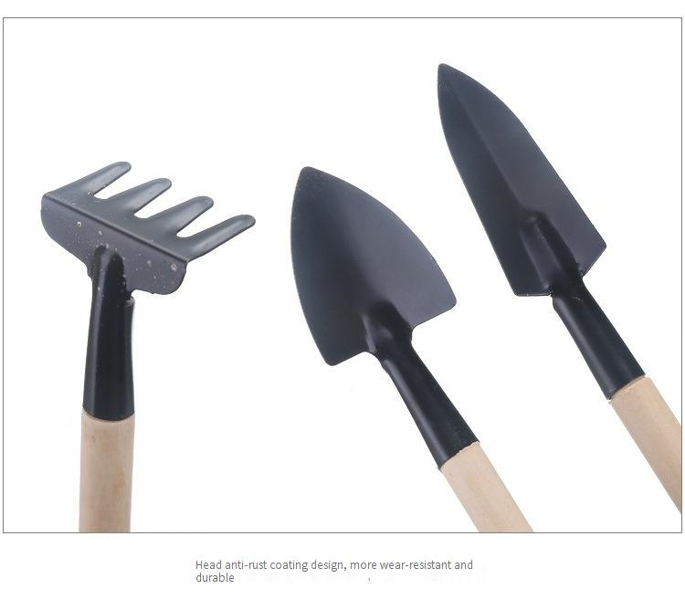 Gardening Tool Three Piece Set Flower Rake Vegetable And Flower Planting Succulent Small Shovel Tool Small Shovel Potted Supplies_voghion.com