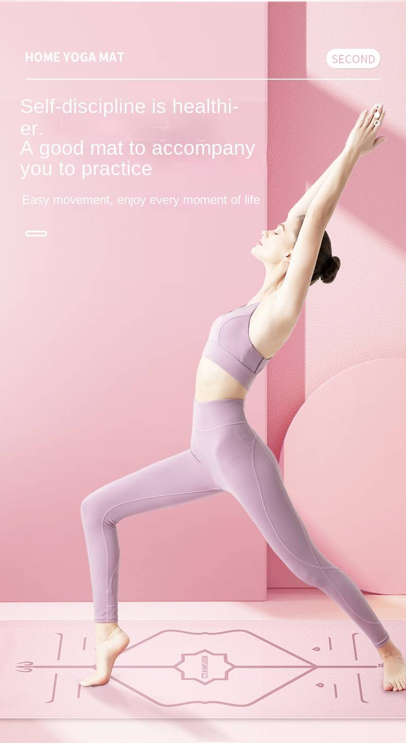 Kayso Yoga Mat Anti-Slip And Tear Resistant For Men And Women Universal Pose Line TPE Yoga Mat EA03_voghion.com