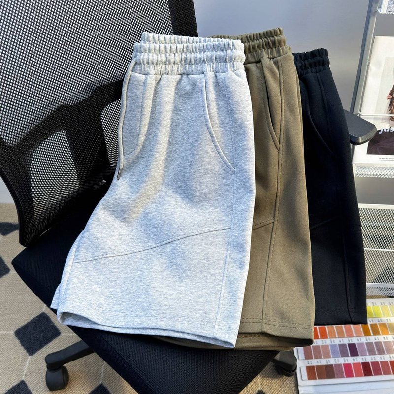 Men's Clothing Sports Shorts Summer New Soft Breathable Solid Color Versatile Shorts Drape Loose Straight Shorts_voghion.com