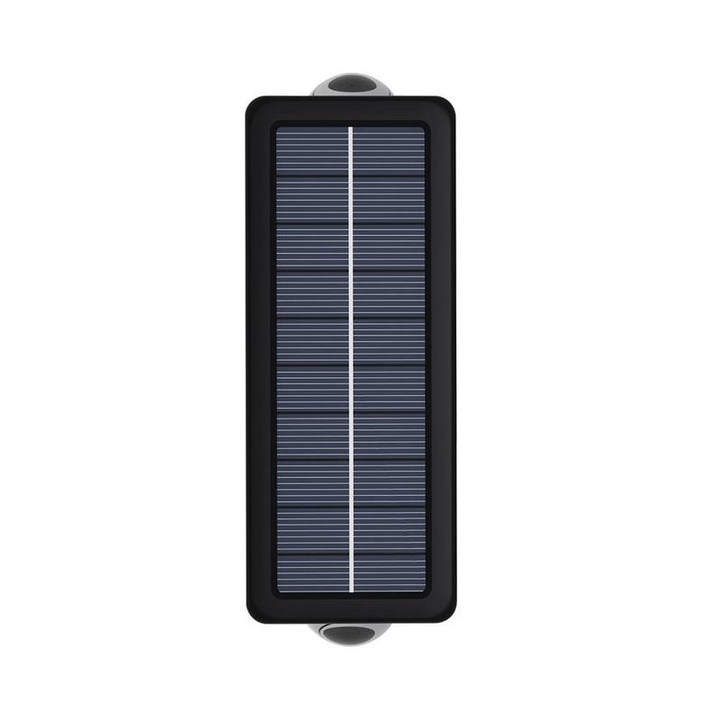 Luminárias de parede solares, holofotes de jardim à prova d'água para decoração de cercas de casas, lentes de plástico de 2 LEDs com luz quente e branca_voghion.com