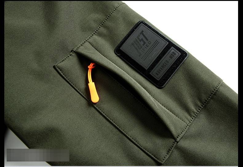 Men's Fleece-lined Waterproof Tactical Jacket - Windproof Softshell Workwear For Outdoor, Riding & Daily Use_voghion.com