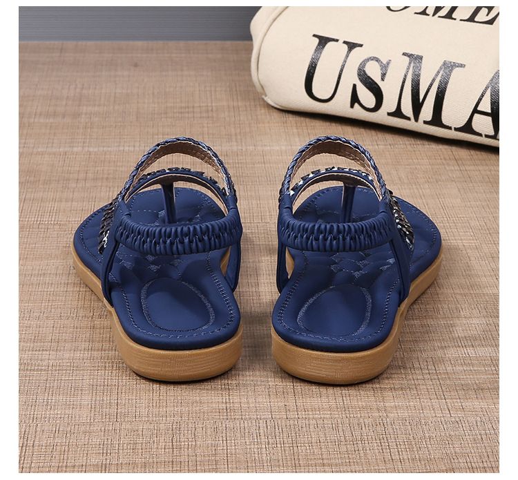 Sandals Women Simple Light Casual Style Flat Large Size Set Toe Sandals_voghion.com