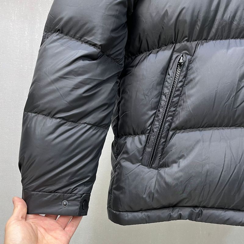 Pufferjacke mit abnehmbarer Kapuze – 650FP weißer Entendaunenmantel (winddicht, übergroße Passform, S-XXL, Polyester-Außenmaterial)_voghion.com