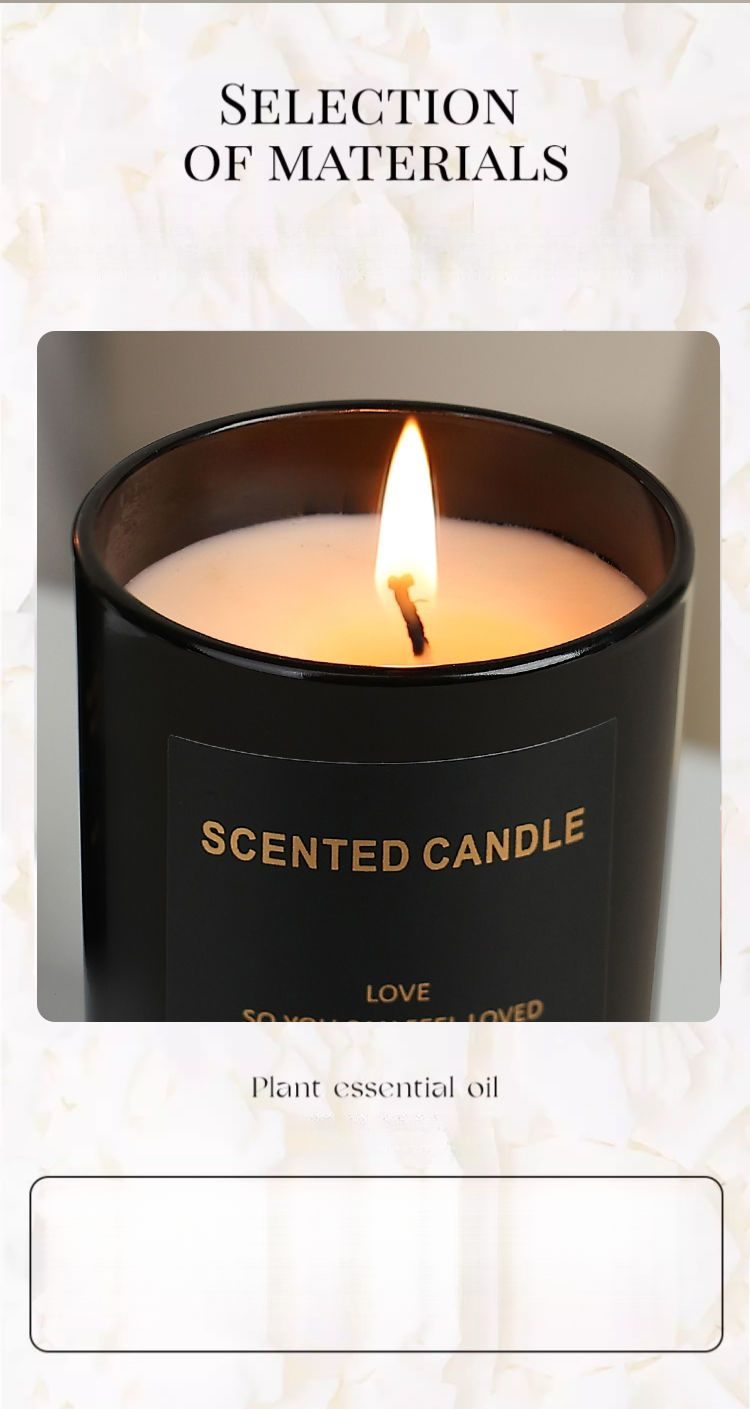 Große Duftkerze mit ätherischen Ölen, rein natürlich, beruhigend fürs Schlafzimmer, Schlafhilfe, langanhaltender Duft, Nischen-High-End_voghion.com