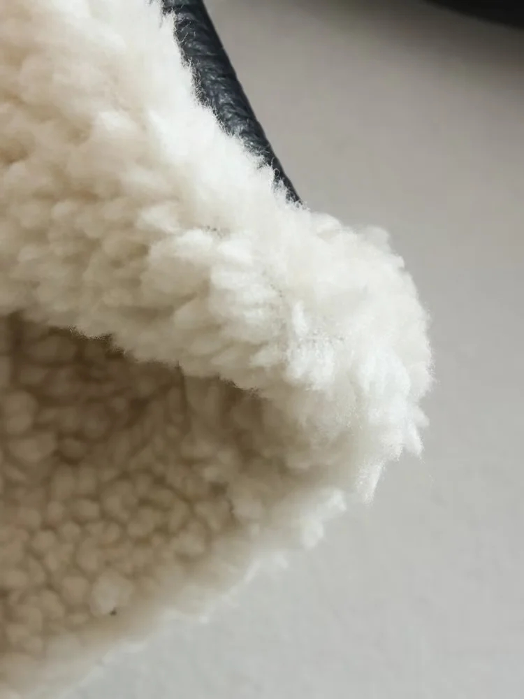 KLKXMYT TRAF kobiety 2023 moda gruby ciepły sztuczny shearling krótka kurtka płaszcz Vintage z długim rękawem zamek damska odzież wierzchnia_voghion.com