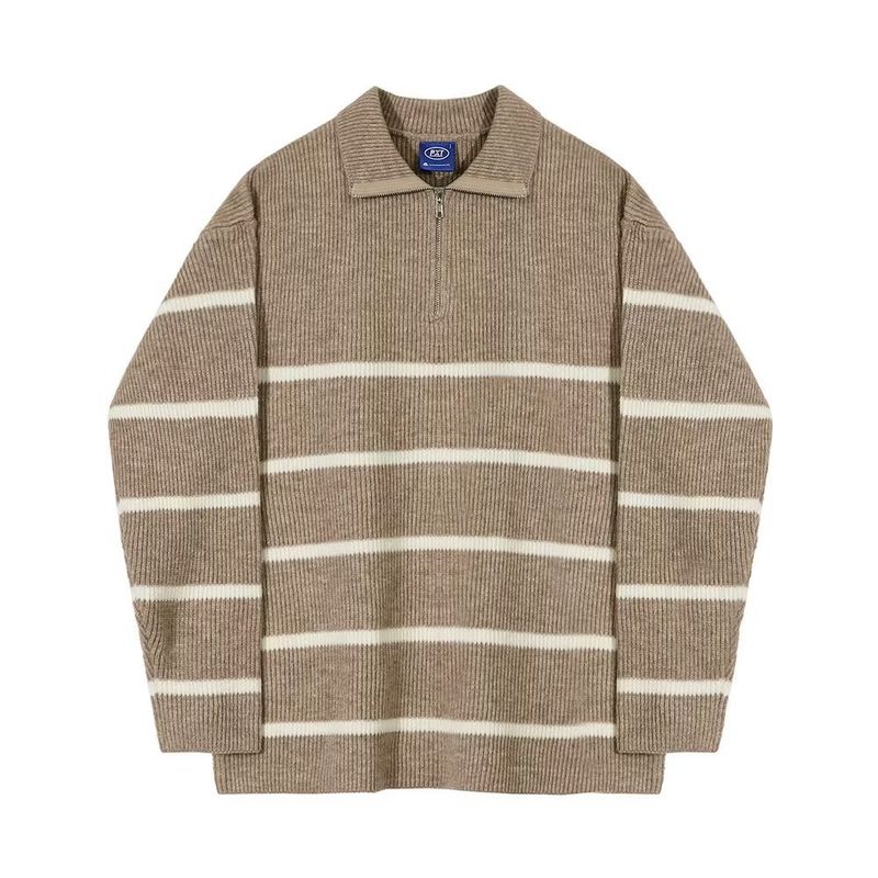 Design Polo Base Strickpullover für Herren, High-End Nischen-Innenbekleidungspullover, Unisex Trendy Style_voghion.com