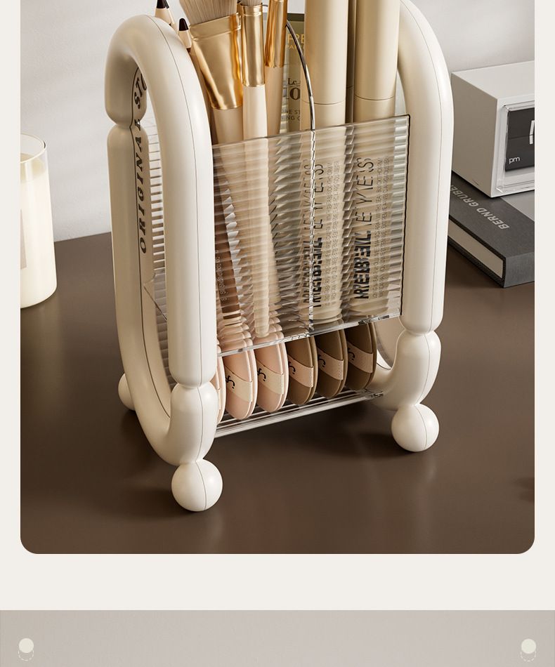 Makeup Tools & Accessories Makeup Brush Storage Bucket Beauty Home Desktop Storage Transparent Makeup Storage Box Student Large Capacity Rack_voghion.com